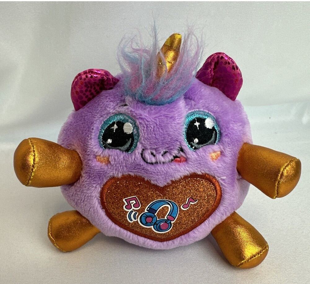 Zuru RAINBOCORNS Purple Gold Plush Stuffed Unicorn GOLD Horn Sparkle Heart